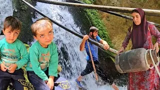Thumbnail: Nomadic Family Adventure to Gahakdeh Waterfall | Cooking in Nature & Crossing a Wooden Bridge