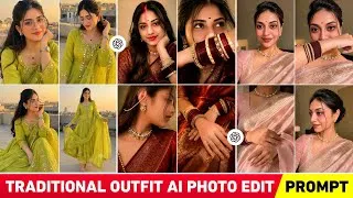 Thumbnail: Girl traditional outfit ai photo editing | Chatgpt aesthetic photo editing | Chatgpt photo editing