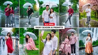 Thumbnail: Instagram viral rainy season ai photo prompts | Rainy season photo editing | Rain ai photo editing