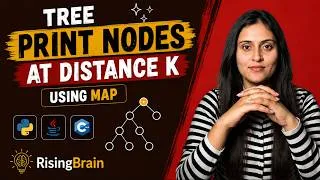 Thumbnail: Print Nodes at Distance K in Binary Tree | Map + DFS | Java, Python, C++