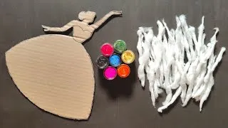 Thumbnail: Unique Wall Hanging Craft Idea | Best Out Of Waste Cardboard and Cotton | Home Decoration Ideas