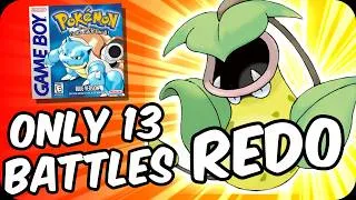 Thumbnail: Is Victreebel the BEST Pokemon in Red/Blue with only 13 Battles? Ultra Minimum Battles Redo