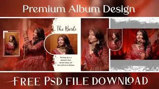 Thumbnail: Premium Wedding Album Design In Photoshop || Free PSD File Download || Rc editing club 🔥😍