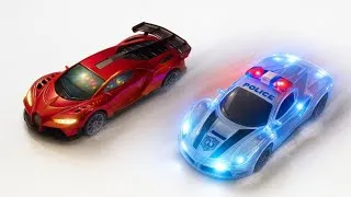 Thumbnail: [ASMR Unboxing] INSANE RC Police 3D Lights & Transformers Car – Crocodile, Super Racing Series