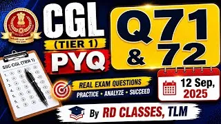 Thumbnail: Quantitative Aptitude/SSC (CGL)/PYQ 12 Sep 2025 (Q71 & 72)