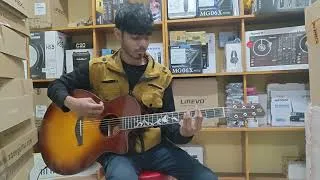 Thumbnail: Strydom GA241CE Semi Acoustic Guitar Sunset Order Now at RDXMUSICSTORE Indore 9074419099