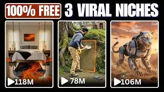 Thumbnail: 3 Faceless AI Niches Getting 100M+ Views (Step-by-Step Tutorial)
