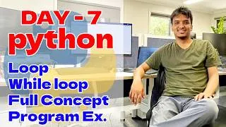 Thumbnail: While loop Looping in Python || Important Program examples || Day7