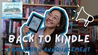Thumbnail: back to kindle is back in june!! | e-book focused, discord-based readathon announcement