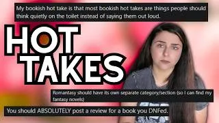 Thumbnail: Reacting to your BOOKISH HOT TAKES