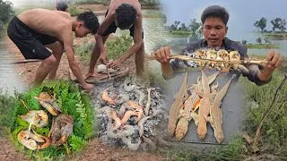 Thumbnail: Cooking shrimp and grilling them in the rice fields is delicious.