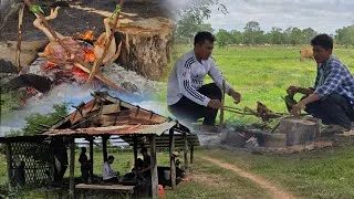 Thumbnail: Cooking chicken in a rice hut tastes delicious after work.