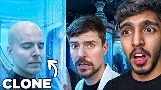 Thumbnail: I React to MrBeast's CLONE Experiment😲