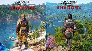 Thumbnail: Assassin's Creed Black Flag Resynced vs Assassin's Creed Shadows | Graphics and Details Comparison