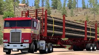 Thumbnail: Kenworth K100E (DD60 14L 8-inch straight pipe) - Hauling 🪵Logs🪵 from Steamboat Springs to Montrose