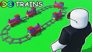 Thumbnail: Merging INFINITE Trains in Roblox...