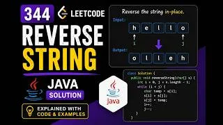 Thumbnail: 344  Reverse String leetcode java solution | java coding interview questions