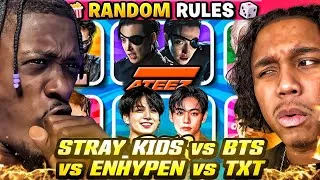 Thumbnail: STRAY KIDS vs BTS vs ENHYPEN vs TXT vs ATEEZ vs SEVENTEEN: RANDOM Rules 🎶 | KPOP QUIZ 2026 REACTION