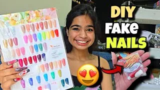 Thumbnail: New GEL NAIL ART- DIY 10 rs FAKE NAILS💥✨️  #shorts #minivlog #vlog #trending #nails #diy #craft 