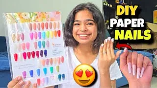 Thumbnail: New GEL NAIL ART- PAPER FAKE NAILS💥✨️  #shorts #minivlog #ashortaday #trending #nails #diy #craft 