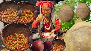 Thumbnail: Life of a Hardworking Nepali Grandma Village Routine And Fresh plum Harvest.