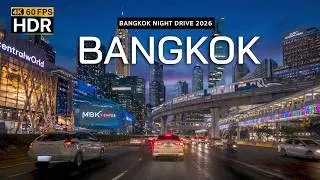 Thumbnail: 🇹🇭 4K HDR | Night Driving Bangkok City | Downtown Vibes | POV | Chill Lo-Fi Beats