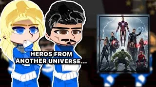 Thumbnail: The FANTASTIC 4 React to AVENGER / TONY STARK- CAPTAIN AMERICA - THOR / PART 1 / ?? / Gacha 