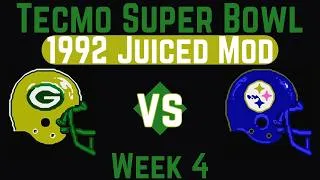 Thumbnail: Packers vs Steelers Week 4 - Juiced Mod 1992 Tecmo Super Bowl - NES