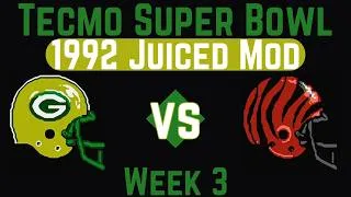 Thumbnail: Packers vs Bengals Week 3 - Juiced Mod 1992 Tecmo Super Bowl - NES