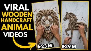 Thumbnail: How to Create Viral AI Wooden Handcraft Animal Videos (100% Free AI Tools)