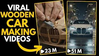 Thumbnail: How to Create Viral AI Small Wooden Car Making Videos (100% Free AI Tools)
