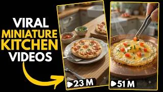Thumbnail: How to Create Viral AI Miniature Cooking Videos (100% Free AI Tools)