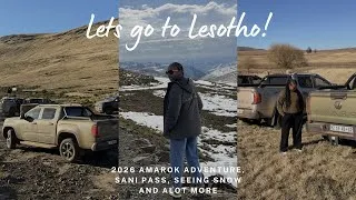 Thumbnail: Lesotho via Sani Pass in Amaroks! 🇱🇸 | Seeing the snow 😍 | Accommodation Tour in the Midlands | Vlog