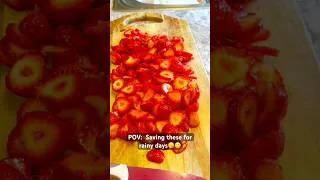 Thumbnail: Drying strawberries for rainy days. #subscribe #everyone #youtubeshorts