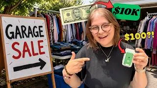 Thumbnail: These Garage Sales Were AMAZING! 🤩 | DAY 36 OF TURNING $5 INTO $10,000!