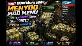 Thumbnail: [FREE] GTA 5 Menyoo Mod Menu 2026 | Legacy & Enhanced Supported | GTA 5 Mod Menu