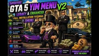 Thumbnail: Yim Menu V2 for GTA 5 (2026) | GTA 5 Mod Menu (Legacy & Enhanced)*PC Setup Guide* Money Method