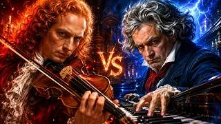 Thumbnail: What If Vivaldi & Beethoven Battled in Techno? 🎻⚡🎹 | Violin vs Piano