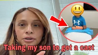 Thumbnail: My son gets a cast on his hand mom vlog story time