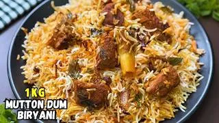 Thumbnail: Authentic Hyderabadi Mutton Biryani | 1 KG Mutton Dum Biryani | Rich, Spicy & Flavorful Must Try!