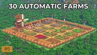 Thumbnail: Minecraft: 30 Automatic Farms for Survival! (Bedrock & Java) | Farmland Part 5
