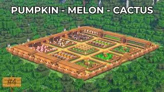 Thumbnail: Minecraft Automatic Cactus, Melon & Pumpkin Farms! (Bedrock & Java) | Farmland Part 4