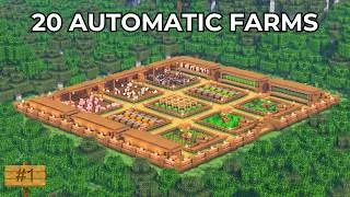 Thumbnail: Minecraft: 20 Automatic Farms for Survival (Bedrock & Java) | Farmland Part 1