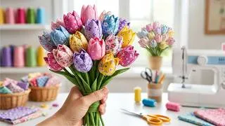 Thumbnail: Fabric Scrap Flower DIY | Easy Crafts to Sell