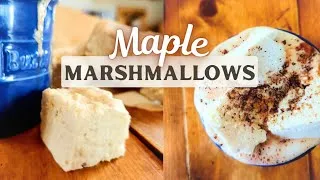 Thumbnail: How To Make Healthy Maple Marshmallows | Homemade Marshmallows With Gelatin & Maple Syrup 🍁