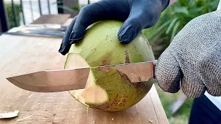 Thumbnail: Coconut Cutting Satisfying ASMR no.71 (4K)(HDR)(60FPS)
