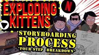 Thumbnail: Exploding Kittens 'The Town With No Internet' Young Love Storyboard, Netflix Animation, Toonboom.