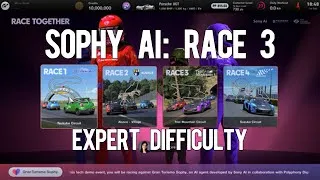 Thumbnail: Sophy AI "Race Together" Race 3 (Expert Difficulty) [GT7]