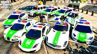 Thumbnail: GTA 5 : Stealing Dubai's Police Supercars with Franklin! (Real Life Cars #324)