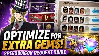 Thumbnail: Optimize for extra Gems! Speedwagon Request Guide ( Beginner Guide ep.3 ) - JoJo Golden Spirit
